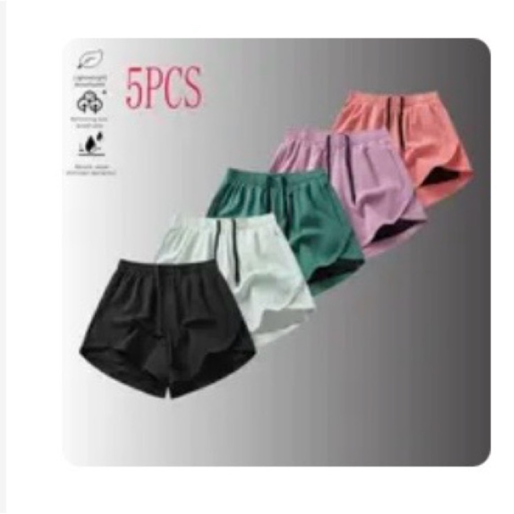 Pack of 5 women’s shorts athleisure size large brand new , casual comfort